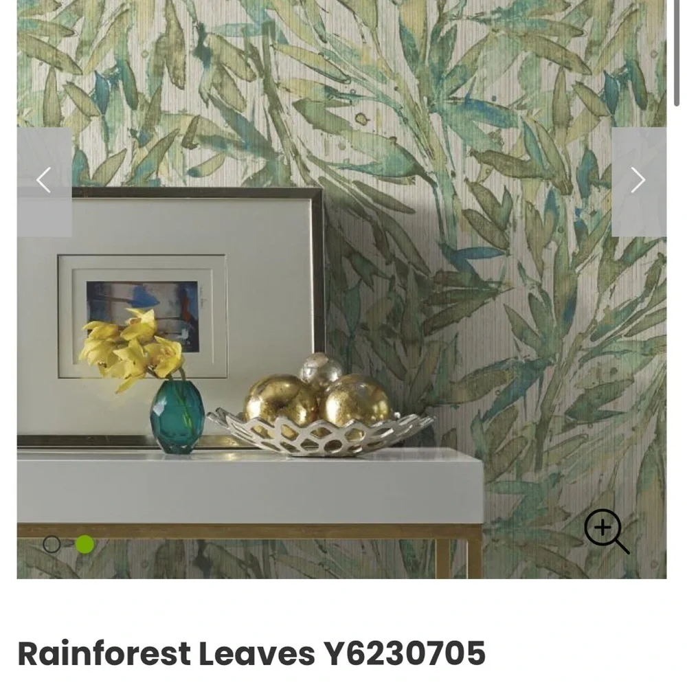 NWT Anthropologie Rainforest Leaves Wallpaper 1 roll